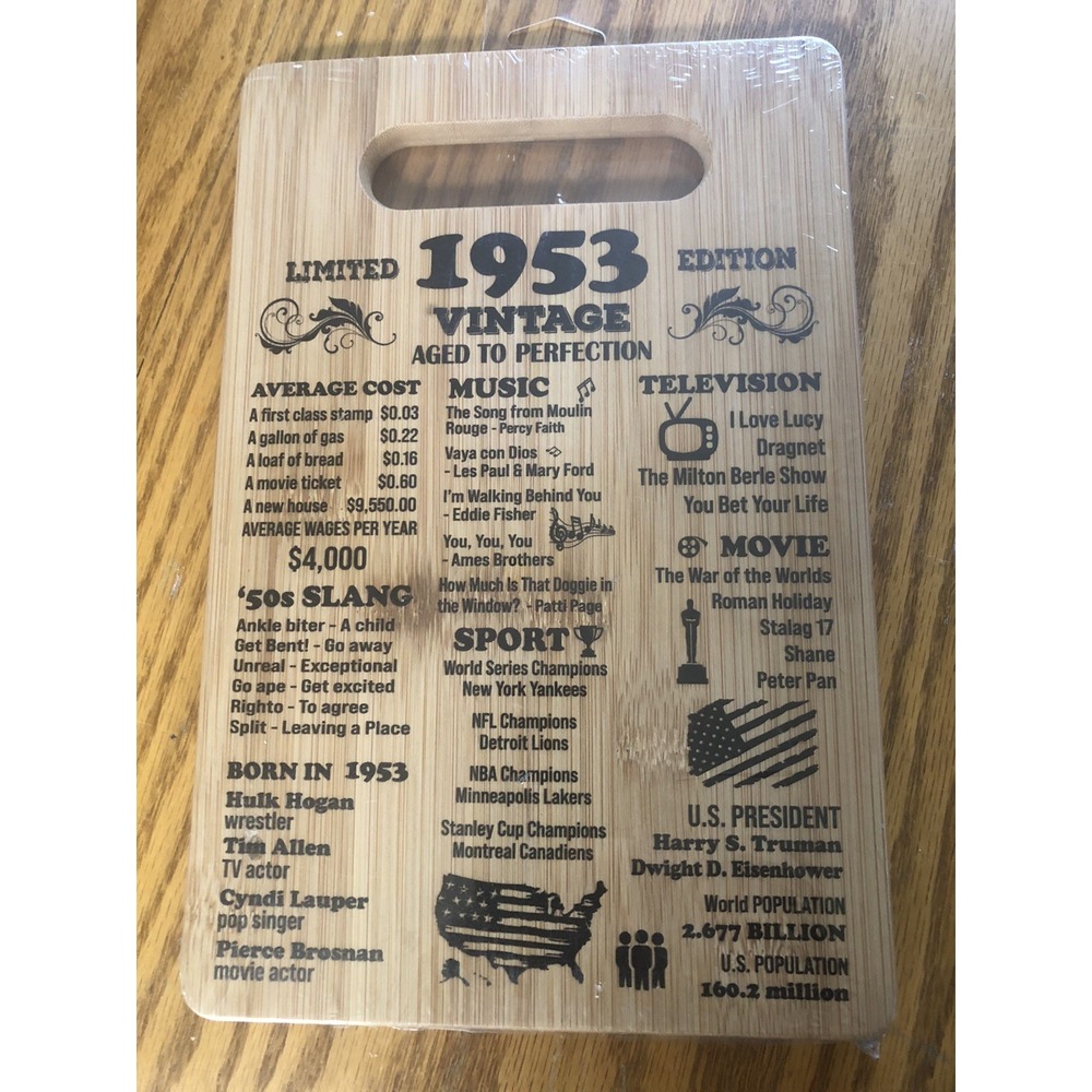 1953 The Year You Were Born Information Gift Board